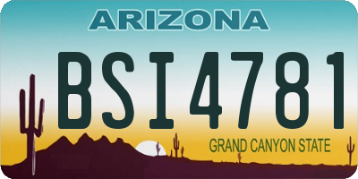 AZ license plate BSI4781
