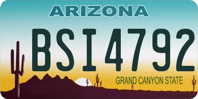 AZ license plate BSI4792