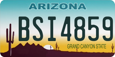 AZ license plate BSI4859
