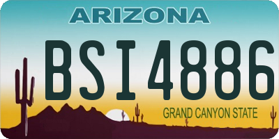 AZ license plate BSI4886