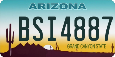 AZ license plate BSI4887