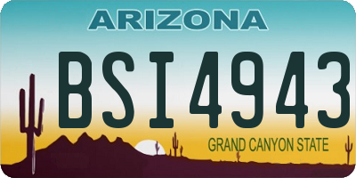 AZ license plate BSI4943