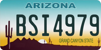 AZ license plate BSI4979