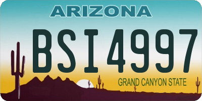 AZ license plate BSI4997