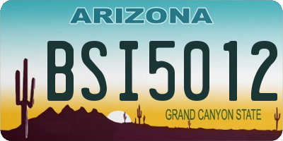 AZ license plate BSI5012
