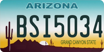 AZ license plate BSI5034