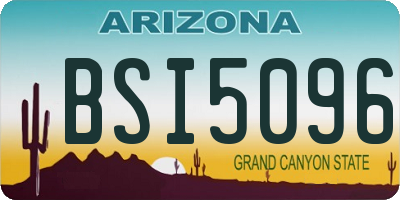 AZ license plate BSI5096