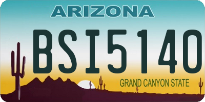 AZ license plate BSI5140