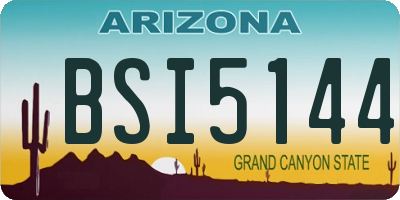 AZ license plate BSI5144