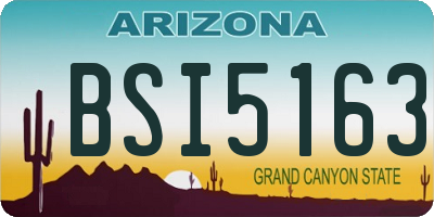 AZ license plate BSI5163
