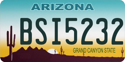AZ license plate BSI5232