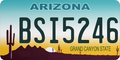 AZ license plate BSI5246