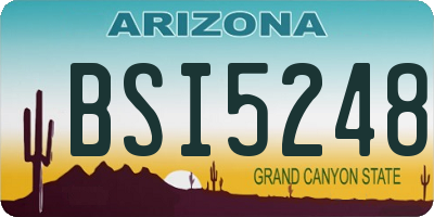 AZ license plate BSI5248