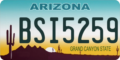 AZ license plate BSI5259
