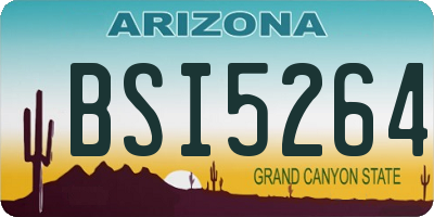 AZ license plate BSI5264