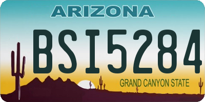 AZ license plate BSI5284