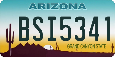 AZ license plate BSI5341