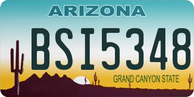 AZ license plate BSI5348