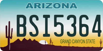 AZ license plate BSI5364