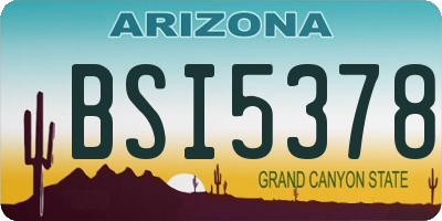 AZ license plate BSI5378