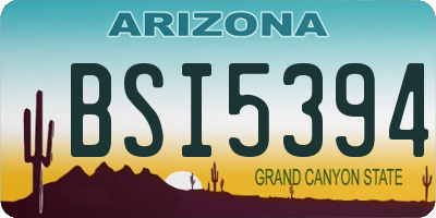 AZ license plate BSI5394