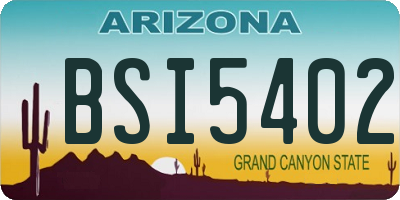 AZ license plate BSI5402