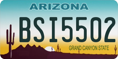 AZ license plate BSI5502