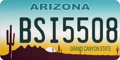 AZ license plate BSI5508