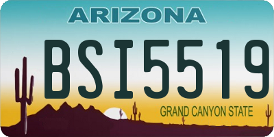 AZ license plate BSI5519