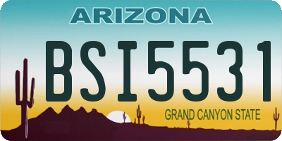 AZ license plate BSI5531