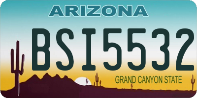 AZ license plate BSI5532
