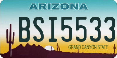 AZ license plate BSI5533