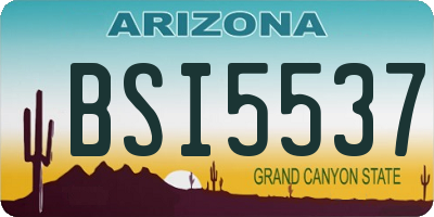 AZ license plate BSI5537