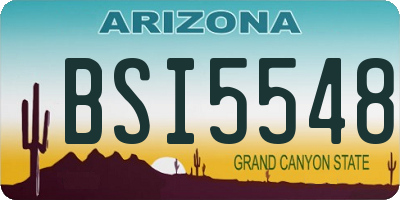 AZ license plate BSI5548
