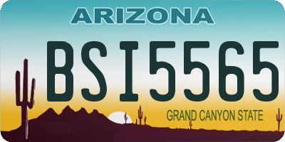 AZ license plate BSI5565