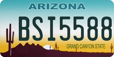 AZ license plate BSI5588
