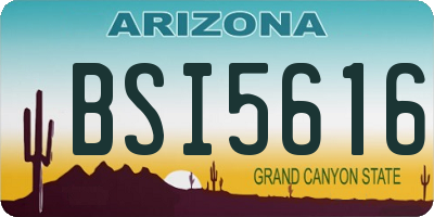AZ license plate BSI5616