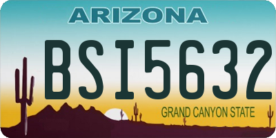 AZ license plate BSI5632