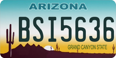 AZ license plate BSI5636