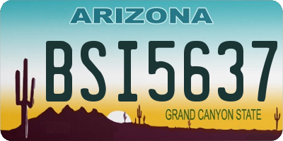 AZ license plate BSI5637