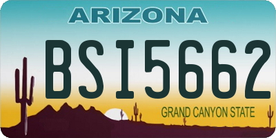 AZ license plate BSI5662