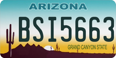 AZ license plate BSI5663