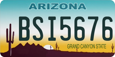 AZ license plate BSI5676