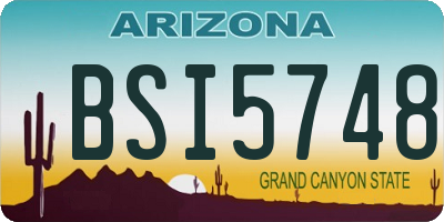AZ license plate BSI5748