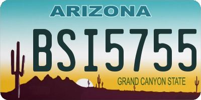 AZ license plate BSI5755