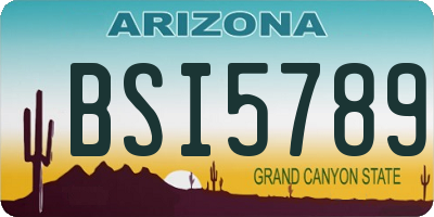 AZ license plate BSI5789