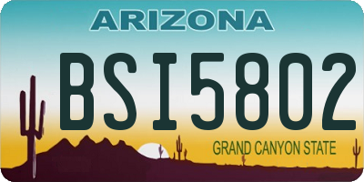 AZ license plate BSI5802