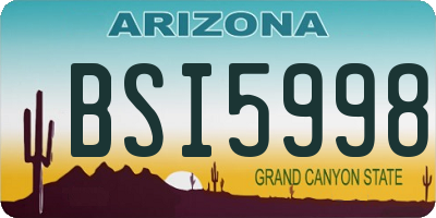AZ license plate BSI5998