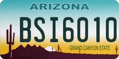 AZ license plate BSI6010