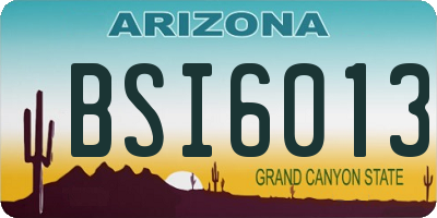 AZ license plate BSI6013